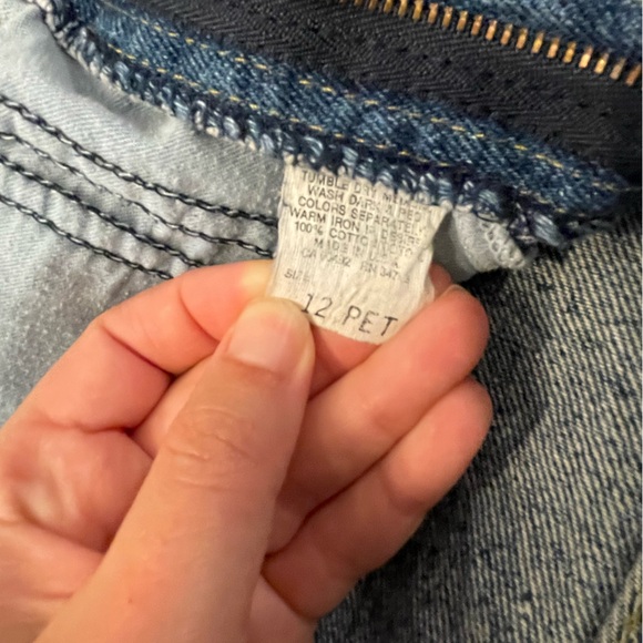 Vintage 80s Lee Relaxed Rider Jeans Tapered Bottom Sz 12P - Picture 4 of 14